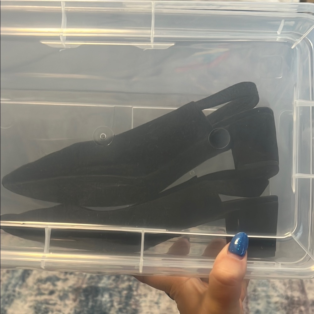 Elegant Black Women's Slingback Shoes